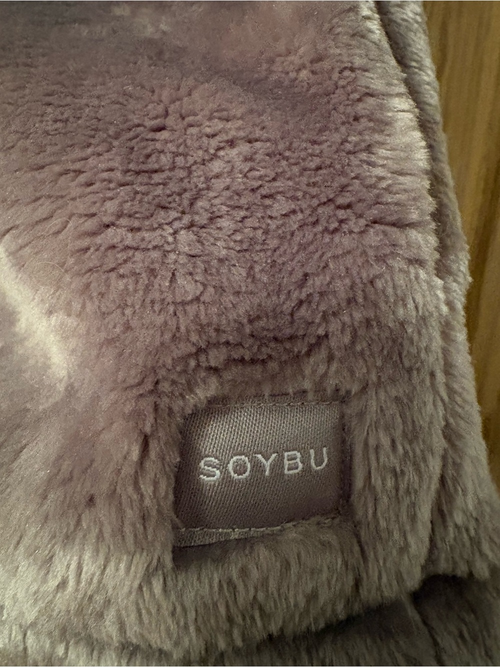 SOYBU Plush Puffer Jacket in Light Brown - super soft!